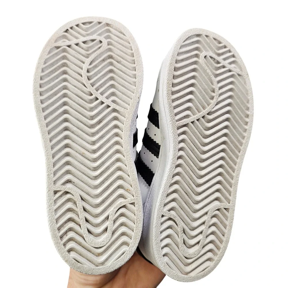 Adidas Originals Superstar El Toddler White Black Sneaker Shoes FU7717 Size 7.5K